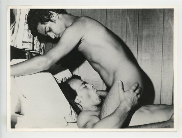 Cute Male Couple Boyfriends Playful 1970 Original 7x10 Double Weight Gay Nude Photo J13080