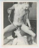 Vintage BDSM Dominant Male Erotica 1970 Cigar Bad Boy Original 8x10 Double Weight Gay Nude Photo J13086