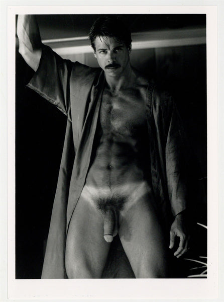 Max Schling 1990 Tall Tan Hairy Beefcake RIP Colt 5x7 Moustache Jim French Gay Nude Photo J13194