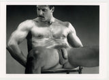 Max Schling 1990 Serious Stare Tanned Hairy Beefcake RIP Colt 5x7 Moustache Jim French Gay Nude Photo J13201