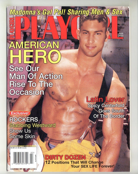 Playgirl 2002 Damian Idoeta Hot Fireman 98pgs Christopher HallGay Pinup Magazine M30724