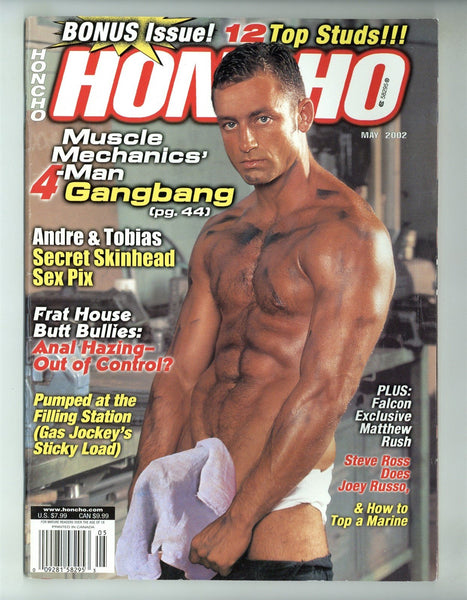 Honcho 2002 Dirk Yates Buck Philips, Larry Townsend, Tom Of Finland 100pgs Gay Beefcake Magazine M30813