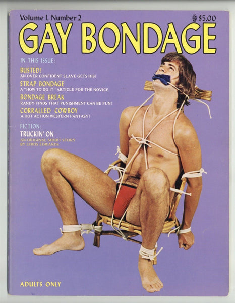 Gay Bondage V1#2 Early Homoerotic BDSM Magazine 1974 House Of Milan 64pgs Vintage Leather Pictorial M30845