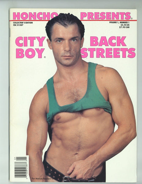 Honcho Presents: Cityboy Backstreets V1#1 Modernismo Publ. 1989 Hunks 98pgs Gay Pinup Magazine M36191