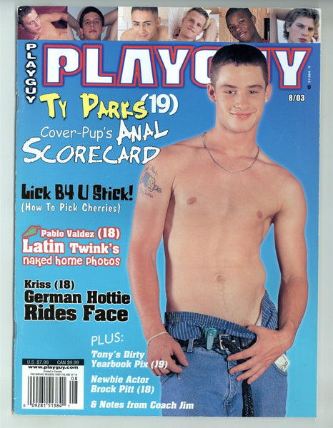 Playguy 2003 Ty Parks, Pablo Valdez, Dorian Morales, Brock Pitt 100pgs Gay Pinup Magazine M30565