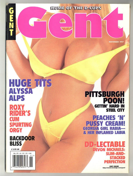 Gent Magazine 1997 Alyssa Alps, Roxy Rider, Devon Michaels 148pgs Big Boob Girls Dugent Pub M35061