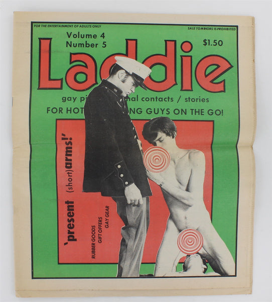 Laddie V4#5 Homoerotic Tabloid 1981 Gay Press Sex Pulps 32pgs Heavenly Distributors, NYC L126