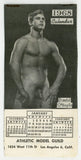 Athletic Model Guild 1968 Calendar Bob Mizer AMG Studios, Los Angeles Q10133