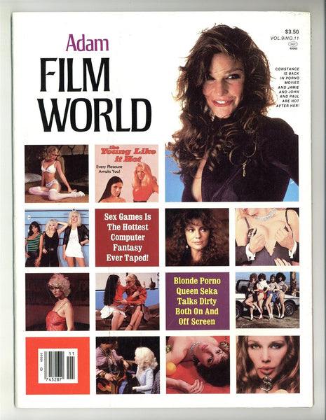 Adam Film World V9#11 Shauna Grant 1983 Adult Movie Magazine 84pgs Knight Publishing M31402