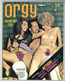 Orgy Magazine V1#1 Psychedelic Group Sex Pictorial 1971 Vintage Hippie Erotica 48pgs GSN, Rob-San Publishing M31576