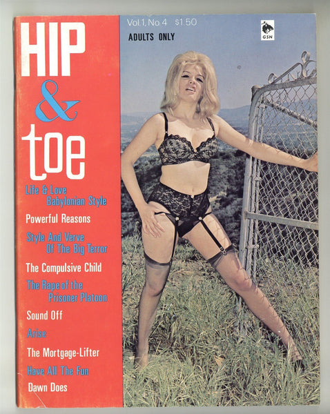 Hip & Toe Magazine V1#4 Elmer Batters Stockings Fetish Photography 1966 Nylon Jungle Erotica 72pgs Comet Publications M31596