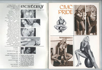 Ecstasy V1#1 Interracial Beatnik Erotica 1969 Nude Hippie Women Pinups 72pgs Ed Wood Jr, Calga-Pendulum Publ. M35812