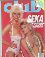 Club Magazine 1987 Seka & Ginger Lynn 100pgs Adult Film Stars, Fiona Press M32000A