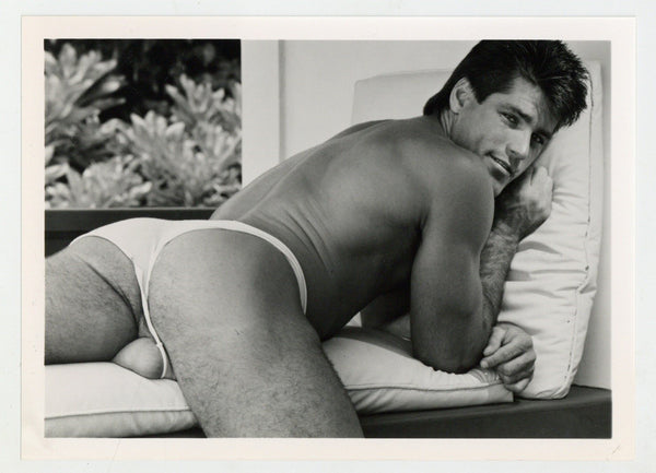 Tony Ganz 1995 Colt 5x7 Flirty Hunk Jim French Gay Spread Cheeks Physique Beefcake Nude Photo J13558