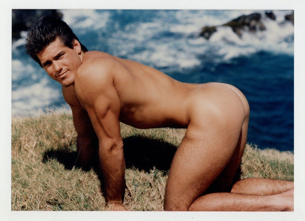 Tony Ganz 1995 Colt 5x7 Flirty Hunk Jim French Gay Spread Cheeks Physique Beefcake Nude Photo J13563