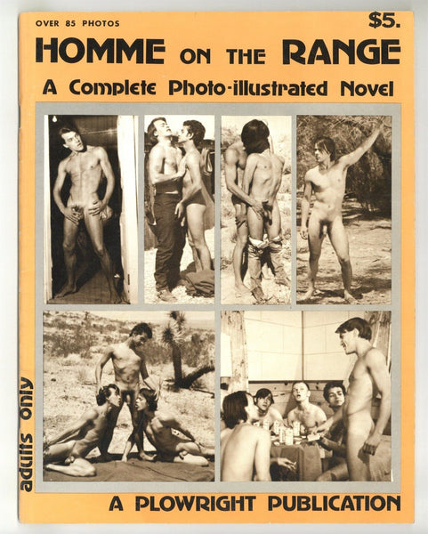 Homme On The Range V1#1 Complete Homoerotic Photo Illustrated Novel 48pgs Gay Group Sex Pulp Fiction, Plowright Publ M32022