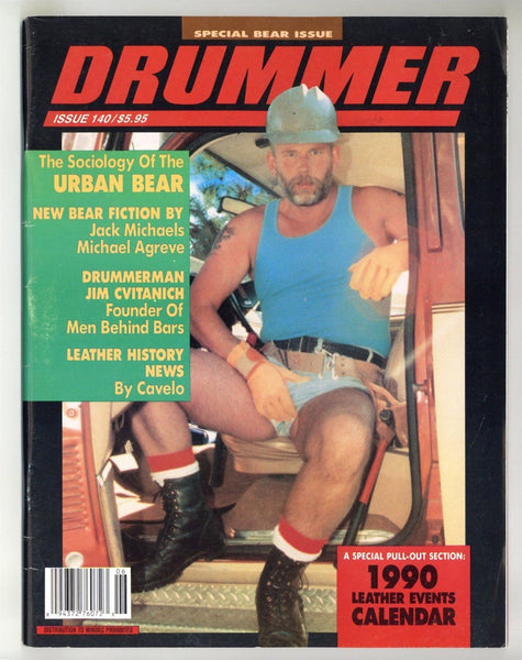 Drummer #140 Jim Wigler, Fledermaus, David Armstrong 1990 Jim Cvitanich 92pgs Leathermen Bill Ward Gay Magazine M32068