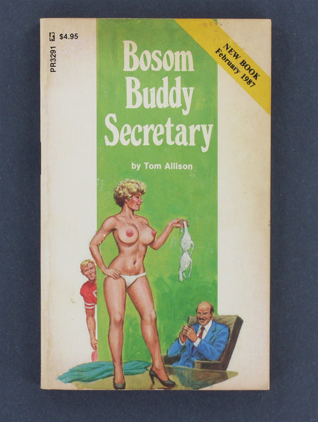 Bosom Buddy Secretary by Tom Allison 1986 Greenleaf Classics PR3291 Private Reader Series 148pgs Pulp Fiction Pocket Novel PB637