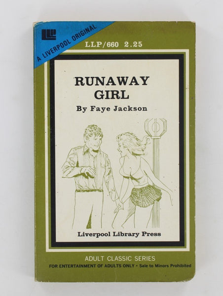 Runaway Girl by Faye Jackson 1977 Liverpool Library Press LLP-660 Vintage Sleaze Pulp 187pgs Smut Pocket Novel PB639