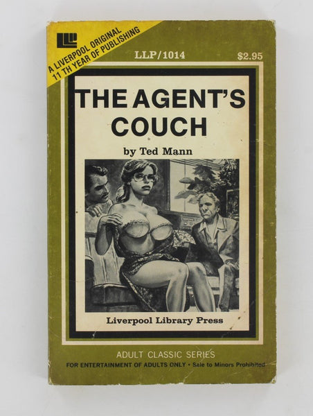 The Agent's Couch by Ted Mann 1980 Liverpool Library Press LLP-1014 Sutton House Publishing 185pgs Fine Smut Sleaze Novel PB640