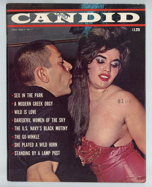 Candid 1964 Smut Sleazy Girlie Magazine 72pgs Drugs Prostitution Crime Sari Publishing M36341