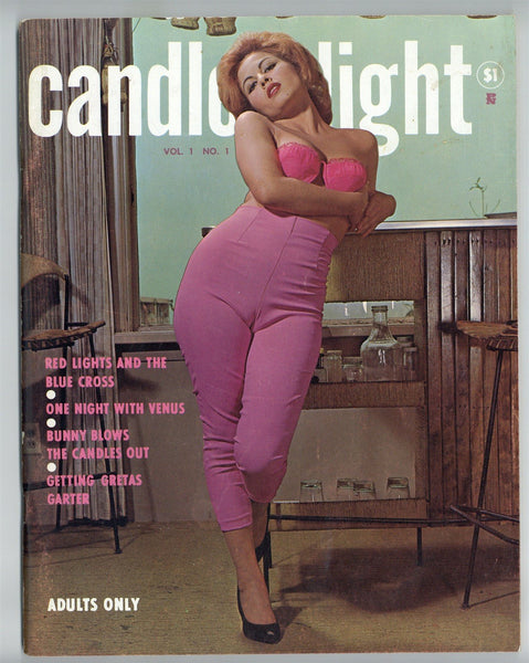 Candlelight V1#1 June Palmer 1963 Female Art Photography 80pgs Pinup Magazine M36385