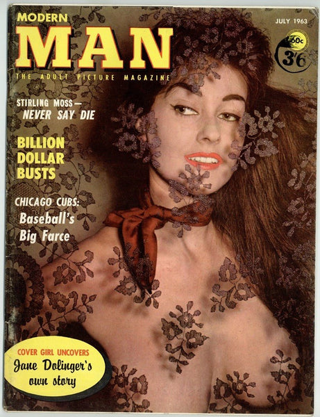 Modern Man 1963 Jane Dolinger, Valerie Howes, Sterling Moss 60pgs Female Pinup Magazine M33033