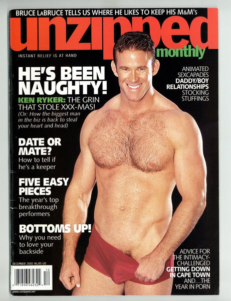 Unzipped 2001 Ken Ryker, Jason Hawke, Sean Storm 82pgs Specialty Publications Gay Pinup Magazine M33168