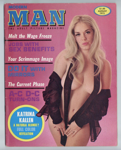 Modern Man 1972 Katrina Kallen, Patty Weaver, Fawn Wood 72pgs PDC Pinup Magazine M33411