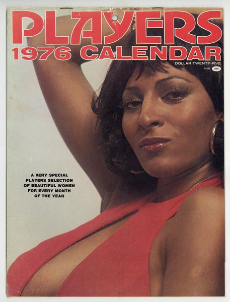 Players Calendar 1976 Pam Grier, African American Nude Female Pinups, Blaxploitation Erotica, Players Publishing M36954