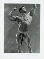 Perfect Muscular Physique Flexing Hunk Colt Studio Original 1985 Jim French 5x7 Gay Beefcake Photo J13700