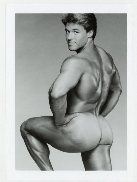 Smiling Flirty Hunk Buff Bubble Butt Colt Studio Model Original 1985 Jim French 5x7 Gay Beefcake Photo J13703