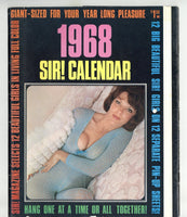 1968 Sir! Calendar Nude Females Pinup Calendar Magazine M36662
