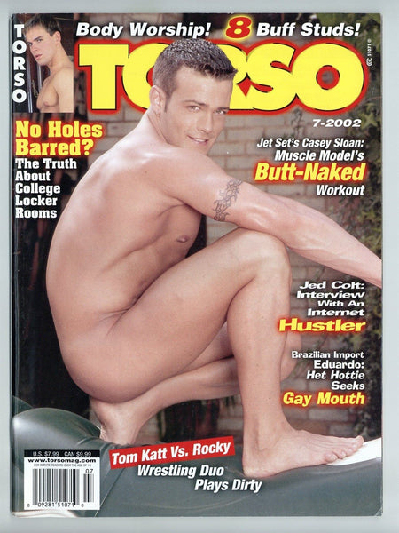 Torso 2002 Casey Sloan, Ivan Davies, Jed Colt, Tomas Talisman, Tom Markus 100pgs Varsity Communications Gay Magazines M34814