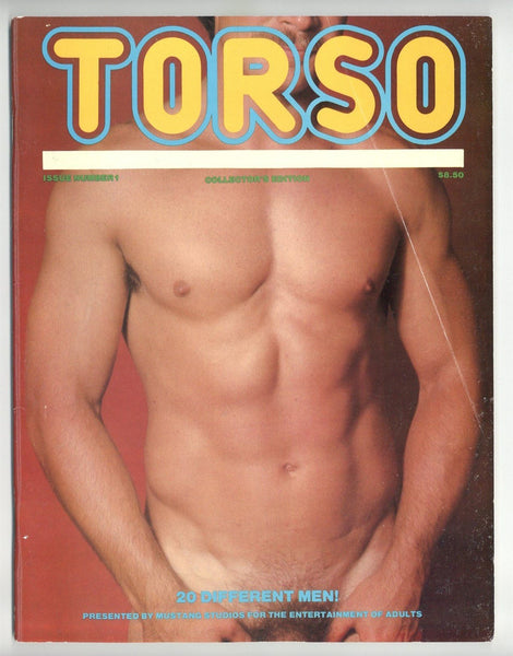 Torso V1#1 Sky Dawson 1979 Pinup Magazine 20 Different Men 48pgs Mustang Studios, San Francisco M33860