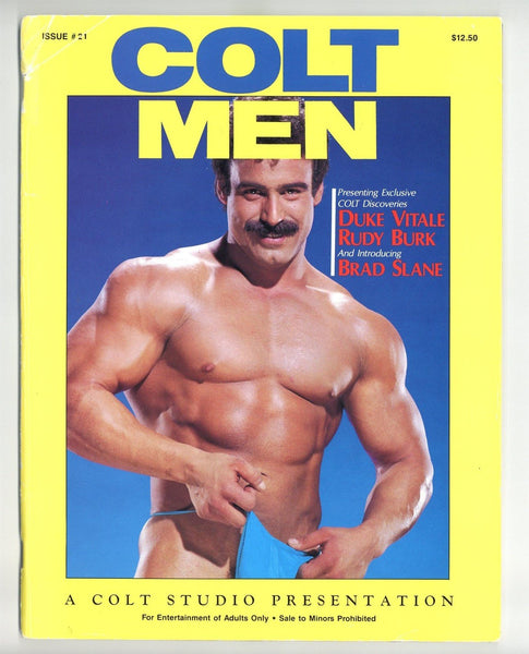 Colt Men #21 Duke Vitale, Rudy Burk, Brad Slane 1980 Gay Pinups VG Magazine 52pgs Colt Studios Jim French M35064