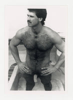 Mark Christian 1989 Sexy Stare Colt Studio 5x7 Jim French Gay Beefcake Hairy Chest Photo J13869