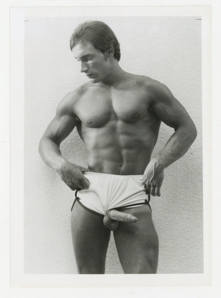 Gary Franklin 1980 Short Shorts Hairy Well Endowed Colt Studio Model 5x7 Jim French Beefcake Gay Photo J13878