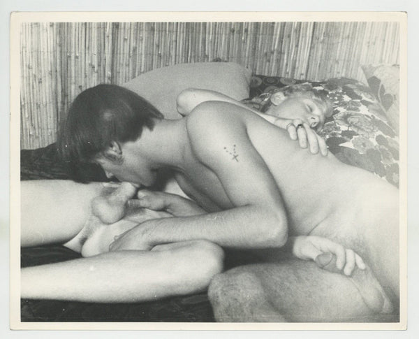 Hippie Male Couple 1960 Oral Sex Vintage Original 8x10 Tattoo Gay Nude Photo J13921