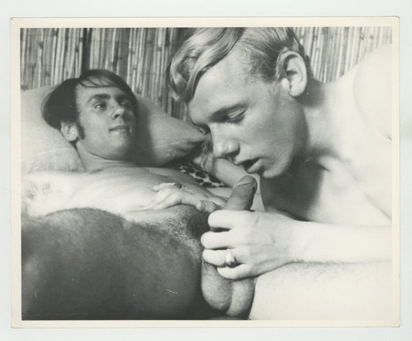 Intimate Male Lovers 1960 Passionate Playful Oral Original 8x10 Vintage Gay Erotica Photo J13932