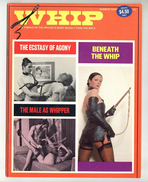 Whip Magazine #13 Candy Samples, Rene Bond, Tina Russell 1976 Vintage Female Domination Magazine 64pgs Eros Goldstripe / Soho Publishing M35004