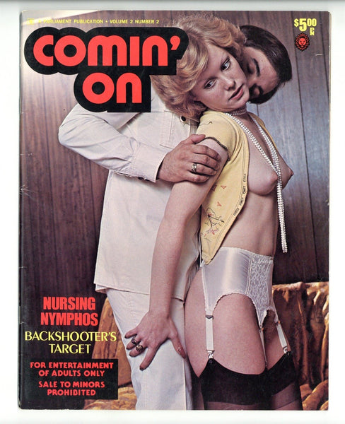 Comin' On V2#2 Vintage Sex Pictorial Magazine 1977 Naughty Nurses, Cheating Housewives 56pgs Parliament News M36195