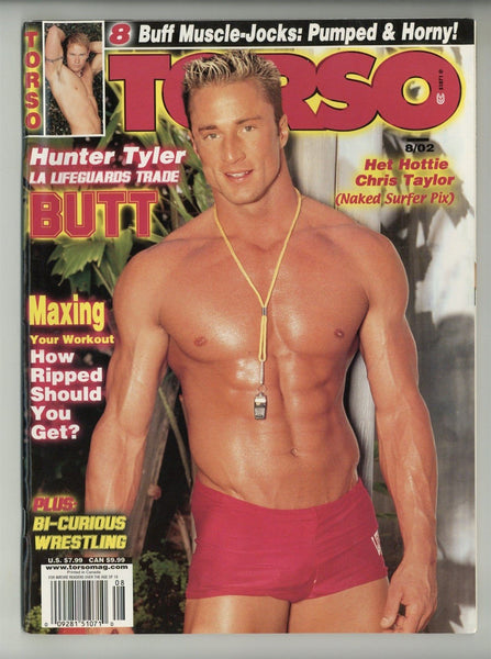 Torso 2000 Hunter Tyler, Chris Taylor, Lazaro Carrera 100p Ted Lauter Varsity Comm Gay Pinup Magazine M35057