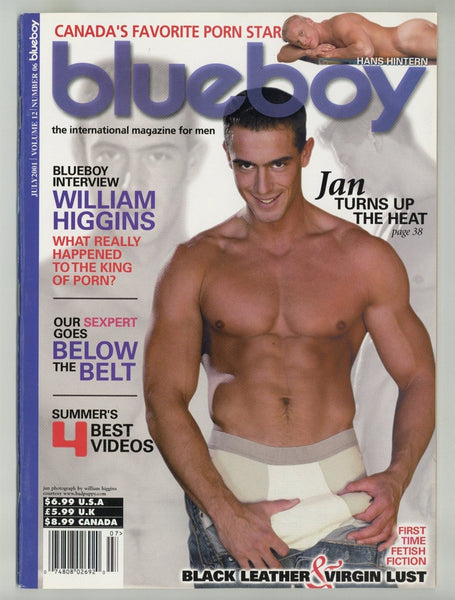 Blueboy 2001 William Higgins, Nick Young, Jirka Kalvoda, Hans Hintern 84pgs Gay Pinup Magazine M35664