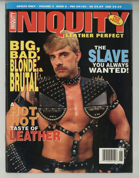 Iniquity 1994 Mark West, Brody Hawkins, Tom Hunter, Chase Hunter, Roc Boyer 84pgs GT Pub Gay Leather Magazine M35666