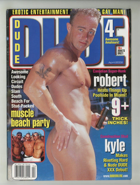 Dude 2002 Andy Hunter, Falcon Studios, Steve Cassidy, South Beach Hunks 82pgs Dugent Publ. Gay Magazine M36165