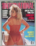 Club International 1987 Ginger Lynn, Candie Evans, 84pgs Paul Raymond Publ. Magazine M39123