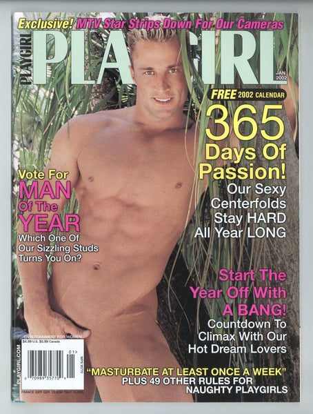 Playgirl 2002 Todd Hunt, Anthony Cricchio 98pgs Gay Pinup Magazine M37007