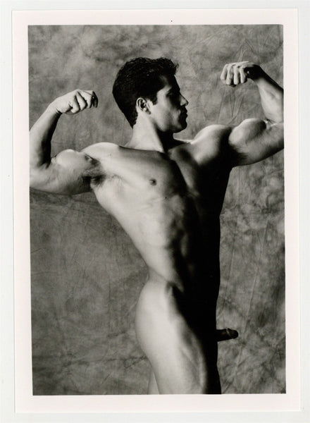 Scott Sloan Flexing Muscles Hunk Colt Studio Original 1990 Jim French 5x7 Gay Beefcake Photo J13952