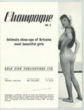 Champagne Magazine #2 June Palmer, Pamela Green 1950 Female Pinup Art Photography 48pgs Gold Star Publ. London M40586